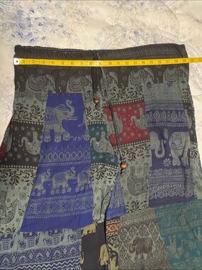 Bohemian Elephant Patchwork women’s Multicolor festival pants